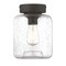 Westinghouse Fixture Ceiling SemiFlush-Mount 60W Judd 8In ORB High-Light Seed Glass 6119300 - alternate 1